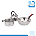 3 Pieces Stainless Steel Kitchenware Set Pot Cookware Set